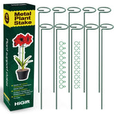 HiGift 17-inch plant stake straight supports single stems upright in the garden