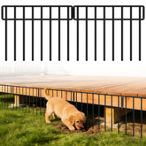 HIHADUUM garden fence panel 30-piece set shown along a flower bed for edging