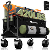 Hikemoon 150L collapsible wagon with side pocket for extra storage during outings