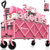 HIKEMOON 34in wagon folded for compact storage and easy portability.