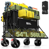 Hikemoon 400L double decker wagon with tailgate extended for long-item loading.