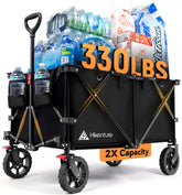 Hikenture collapsible wagon with 330 lbs capacity for heavy outdoor loads.