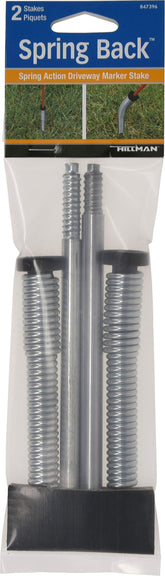 Hillman driveway marker stake with spring back action keeps markers upright in winter snow