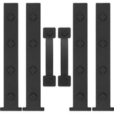 HILLMASTER magnetic hinges on a black door boost curb appeal.