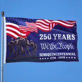 Hillsuren USA 250th Anniversary Flag double-sided for outdoor display.
