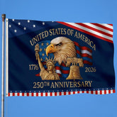 Hillsuren USA 250th anniversary flag double-sided for outdoor display