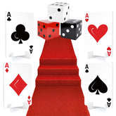 Himake casino giant playing card yard sign clubs, ideal for outdoor lawn decor.