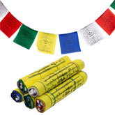 Himalayan Bazaar Tibetan prayer flags 12cm hand printed for outdoor display.