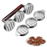 hinbkenla mini burger press showing three patties at once for quick meals