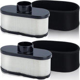 Hipa 11013-0752 FR691V air filter front view for Kawasaki engines; improves airflow.