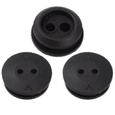 Hipa seven-eight inch two-hole fuel tank grommets in a three-pack for Toro, Homelite, and Shindaiwa.