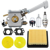 Hipa BP42 carburetor front view showing install-friendly compact design for Ryobi blowers