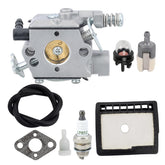 Hipa CS3000 carburetor kit assembly for Echo chainsaws showing all-in-one replacement benefits