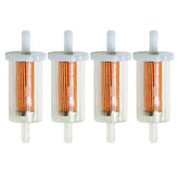 Hipa fuel filter close-up with 1/4-inch inline fitting ensures steady fuel flow.