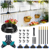 HIRALIY 360° adjustable brass nozzle for precise mist in garden beds.