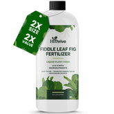 HiThrive 16oz fiddle leaf fig plant food bottle for healthier growth and vibrant leaves.