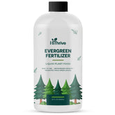 HiThrive Evergreen Fertilizer bottle front view supports lush evergreen growth