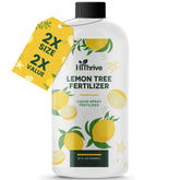 HiThrive Lemon Tree Fertilizer 32oz bottle front view for lush growth and vibrant leaves