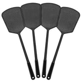Hiway fly swatters four-pack with handle-and-paddle design for easy indoor and outdoor use.