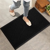 HIYARD durable front door mat on entryway with absorbent surface.