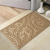 HIYARD Front Door Mat absorbs moisture and traps dirt at the entry, keeping floors cleaner.