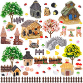 HIYZI 60-piece fairy garden kit offers colorful miniatures for creative terrariums.