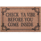 HLFMVWE front door mat brown rubber for stylish welcome and dirt capture.