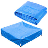 Hlimior mini-frame pool cover 4x4x12 blue shields your kiddie pool from debris and UV