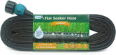 Hlinker flat soaker hose 25ft spread evenly across garden beds for efficient watering