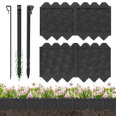 HLOGREE BlackVine border front 3D weave texture enhances garden borders.