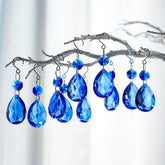 H&D Hyaline & Dora blue Bauhinia crystal suncatcher creates rainbow light on windows