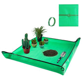 HNXTYAOB extra-large potting mat indoors showing large workspace and dirt containment.