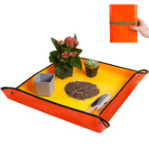 HNXTYAOB repotting mat 27x27 orange for clean indoor plant work and soil containment