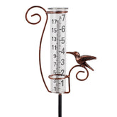 HOBYLUBY rain gauge with 7-inch glass tube for yard measurements
