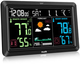 HODIK Weather Station 7.5-inch display shows indoor and outdoor temperature clearly.