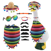 Hoemwarm sombrero for 17-23 inch lawn geese adds festive flair and secure fit.