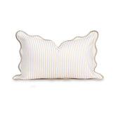 Hofdeco Premium Coastal lumbar pillow cover front view with neutral tan stripes for versatile decor