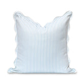 Hofdeco Premium coastal pillow cover with baby blue stripes for outdoor seating