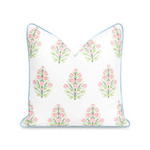 Hofdeco Premium coastal pillow cover front view with water-repellent fabric for outdoor seating.