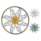 hogardeck metal flower wall decor frame detail showcases rustic scrollwork for living spaces