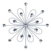 Hogardeck metal flower wall decor sunburst with crystal sparkle in a modern space