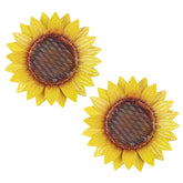 HOGARDECK sunflower wall decor with coral petals brightens living spaces