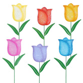 hogardeck tulip stake red brightens the garden path with colorful outdoor charm