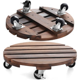 HOHY 2pack 12-inch plant caddy with rolling wheels for easy patio repositioning