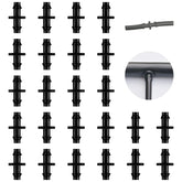 HOINCO drip connectors straight-through 1/4-inch tubing for efficient garden irrigation.