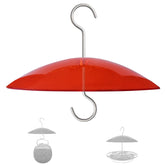 HOLAHOMA 8-Inch Mini Weather Guard red dome shields small bird feeders from rain