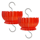 HOLAHOMA ant moat 2-pack with 9oz red daisy design attracts hummingbirds and reduces refills.