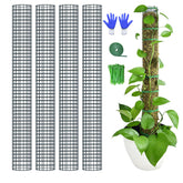 HOLANHING 4-pack 40-inch metal moss poles provide sturdy climbing support.