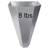 Holdly galvanized steel chicken cone for secure poultry restraint in action.
