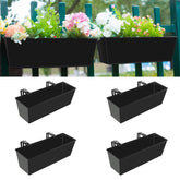 Holensun railing planter 4-pack rectangular boxes ideal for balcony garden layouts